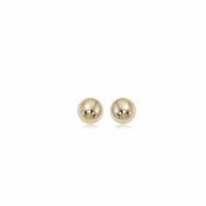 14K Yellow Gold 4mm Ball Earrings by Carla & Nancy B.