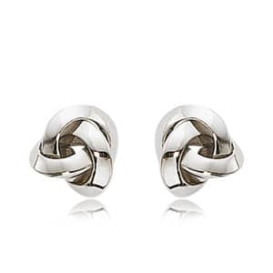 Sterling Silver Small Knot Stud Earrings by Carla & Nancy B.