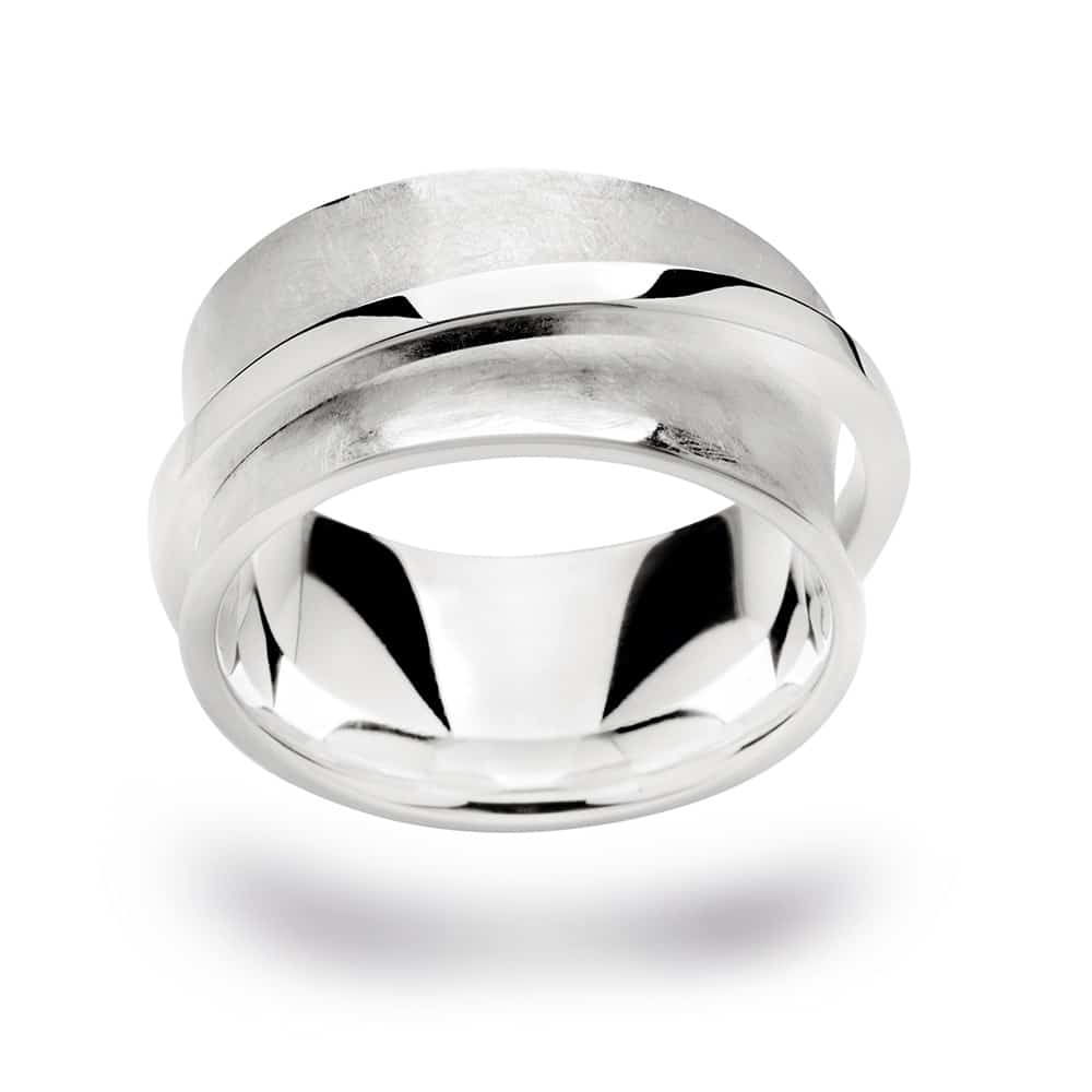 Sterling Silver Matte Finish Band by Bastian