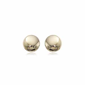 14K Yellow Gold 5mm Flat Ball Stud Earrings by Carla & Nancy B.