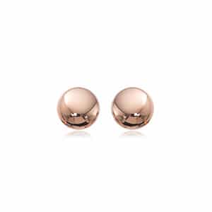 14K Rose Gold 5mm Flat Ball Stud Earrings by Carla & Nancy B.