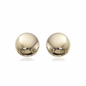 14K Yellow Gold 8mm Flat Ball Stud Earrings by Carla & Nancy B.