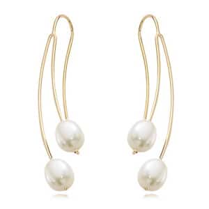 14K Gold Double Branch Freshwater Pearl Earrings by Carla & Nancy B.