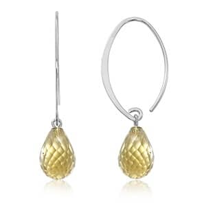 Sterling Silver Small Simple Sweep Citrine Earrings by Carla & Nancy B.