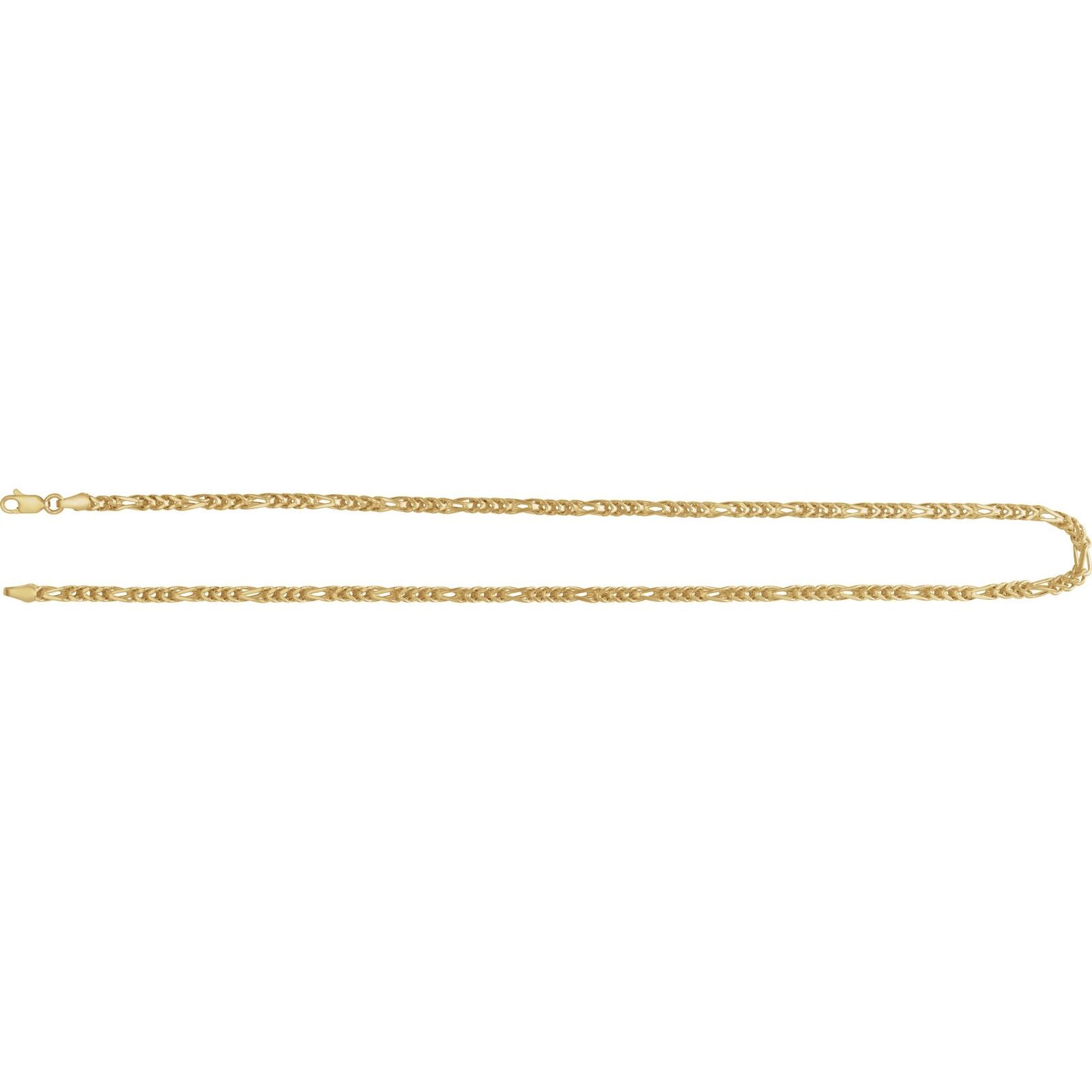 14K Yellow Gold 3.2mm Franco Chain 18 inches