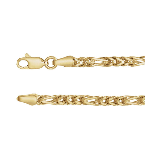 14K Yellow Gold 3.2mm Franco Chain 18 inches