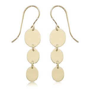 14K Yellow Gold Decending Oval Trio Dangle Earrings by Carla & Nancy B.