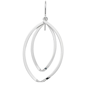 Sterling Silver Double Bottom Twist Drop Earrings by Carla & Nancy B.