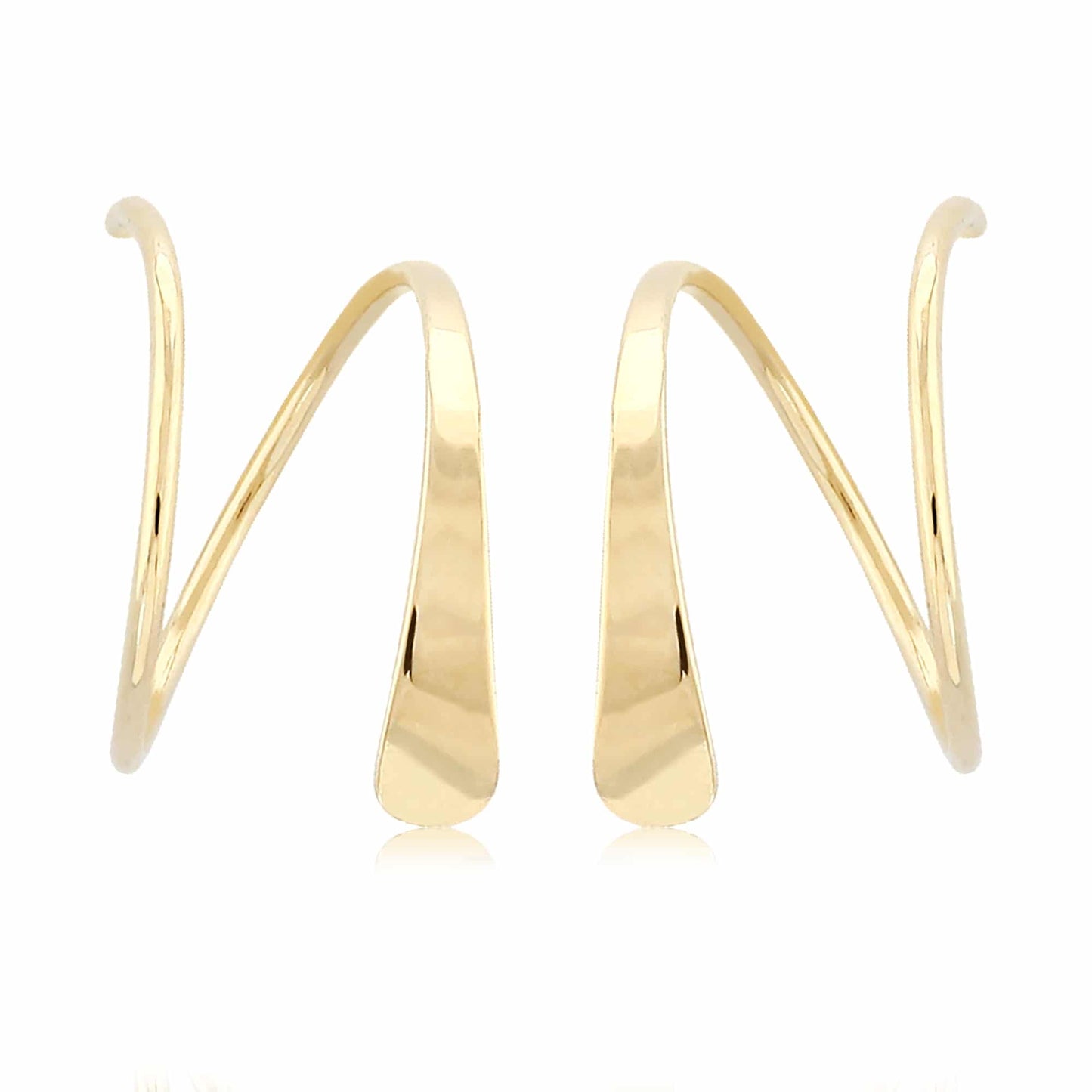 14K Yellow Gold Tapered Wire Cuff Earrings by Carla & Nancy B.