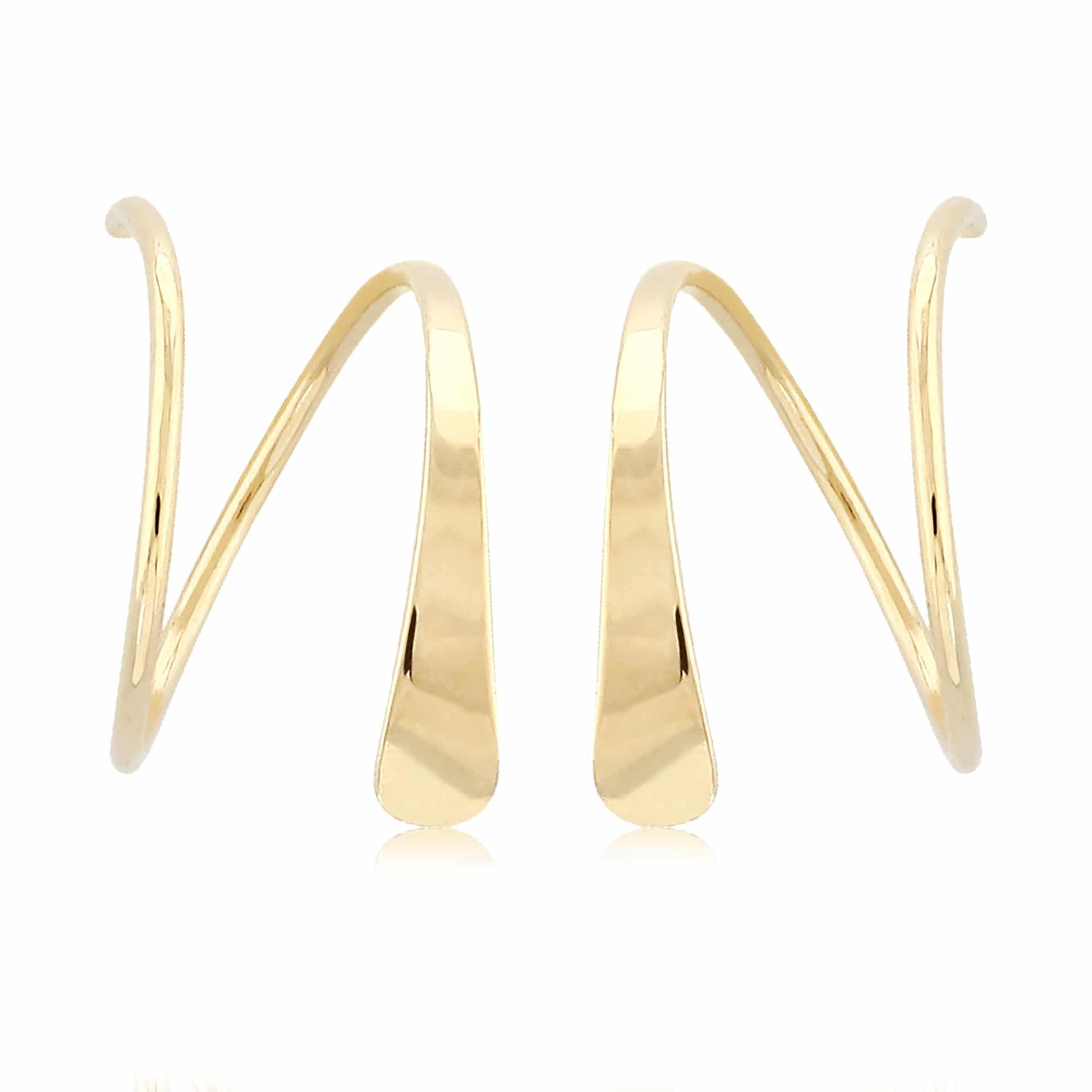 14K Yellow Gold Tapered Wire Cuff Earrings by Carla & Nancy B.