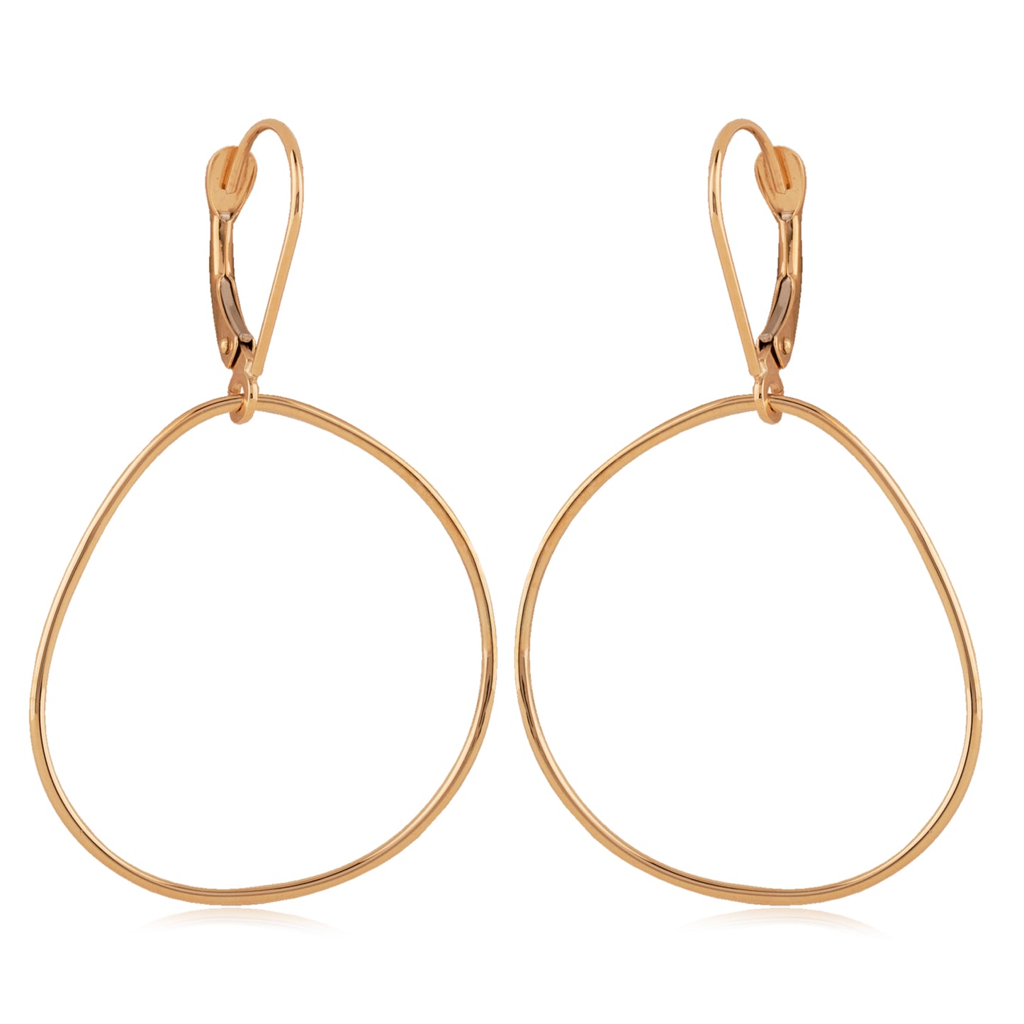 14kYellow Gold Abstract Circle Drop Earring