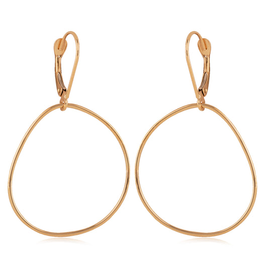 14kYellow Gold Abstract Circle Drop Earring