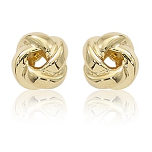 14K Yellow Gold 8mm Love Knot Post Earrings by Carla & Nancy B.