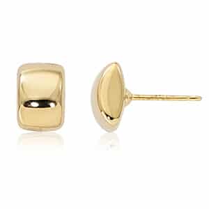 14K Yellow Gold Medium Modern Stud Earring by Carla & Nancy B.