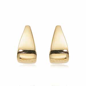 14K Gold Small Wide Bottom Hoop Earrings by Carla & Nancy B.