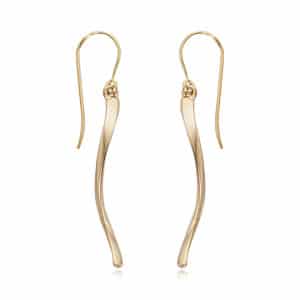 14K Yellow Gold Straight Dangle Earrings by Carla & Nancy B.