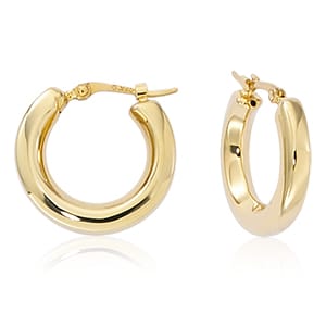 14K Gold Small Round Square Hoop by Carla & Nancy B.