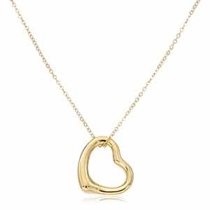 14K Yellow Gold 20mm Open Heart Pendant by Carla & Nancy B.