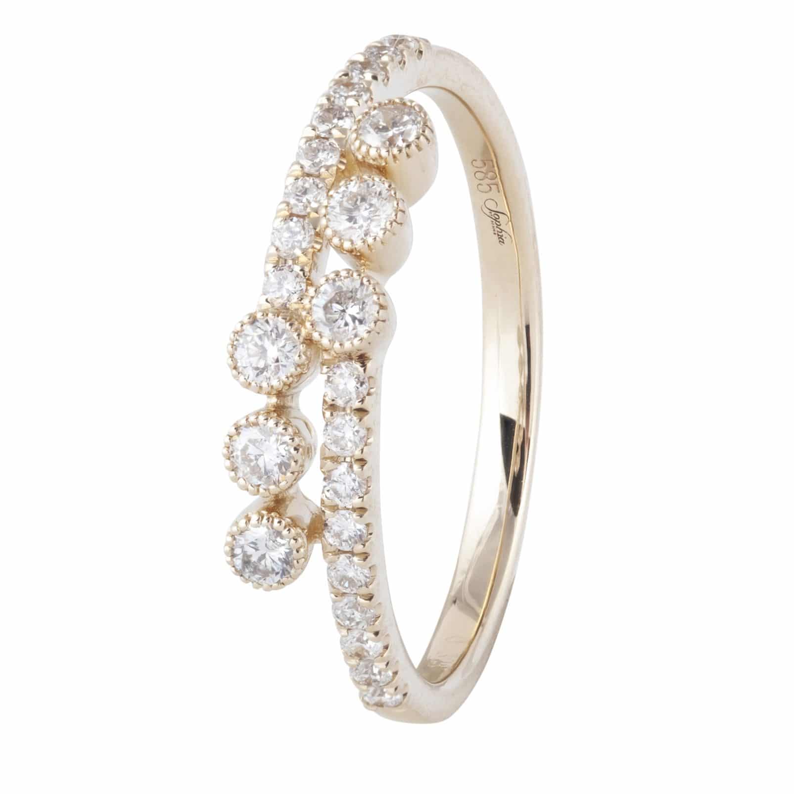 14K Yellow Gold Diamond Ring by Sophia by Design