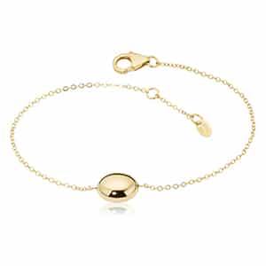 14K Yellow Gold Single Bead Bracelet 7-7.5 inch by Carla & Nancy B.