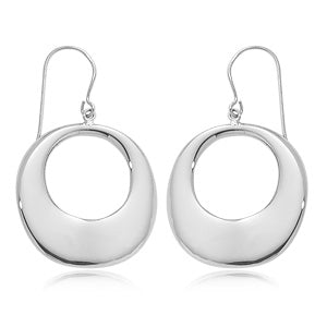Sterling Silver Open Round Drop Earrings by Carla & Nancy B.