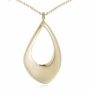 14K Yellow Gold Large Pear Shaped Drop Pendant by Carla & Nancy B.