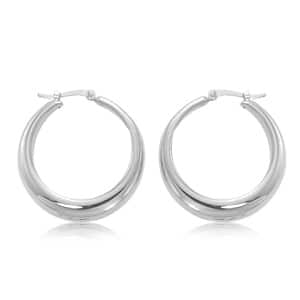 Sterling Silver Small Modern Round Hoop by Carla & Nancy B.