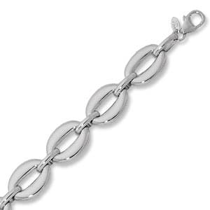 Sterling Silver 7 Inch Small Oval Link Bracelet by Carla & Nancy B.