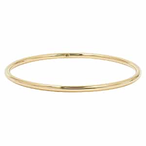 14K Yellow Gold 3mm Plain Bangle Bracelet by Carla & Nancy B.