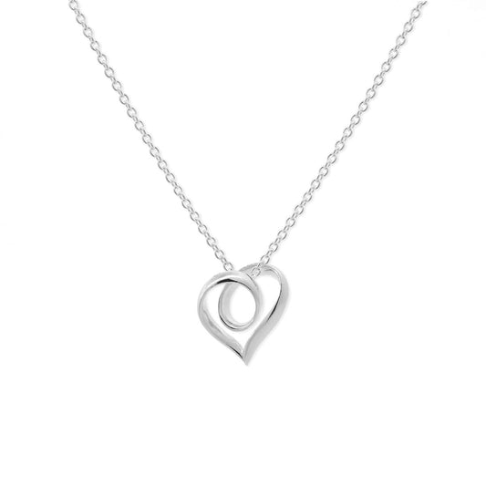 Sterling Silver Infinite Loop Heart Necklace