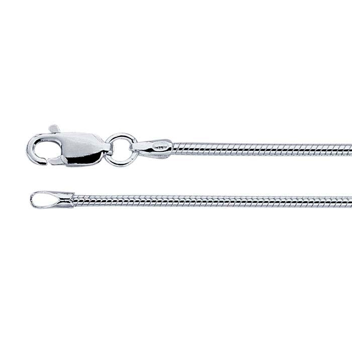 Sterling Silver 1.5mm Round Snake Chain
