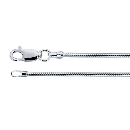 Sterling Silver 1.5mm Round Snake Chain