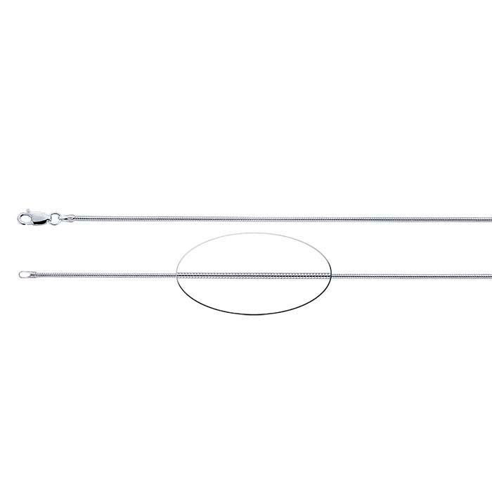 Sterling Silver 1.5mm Round Snake Chain