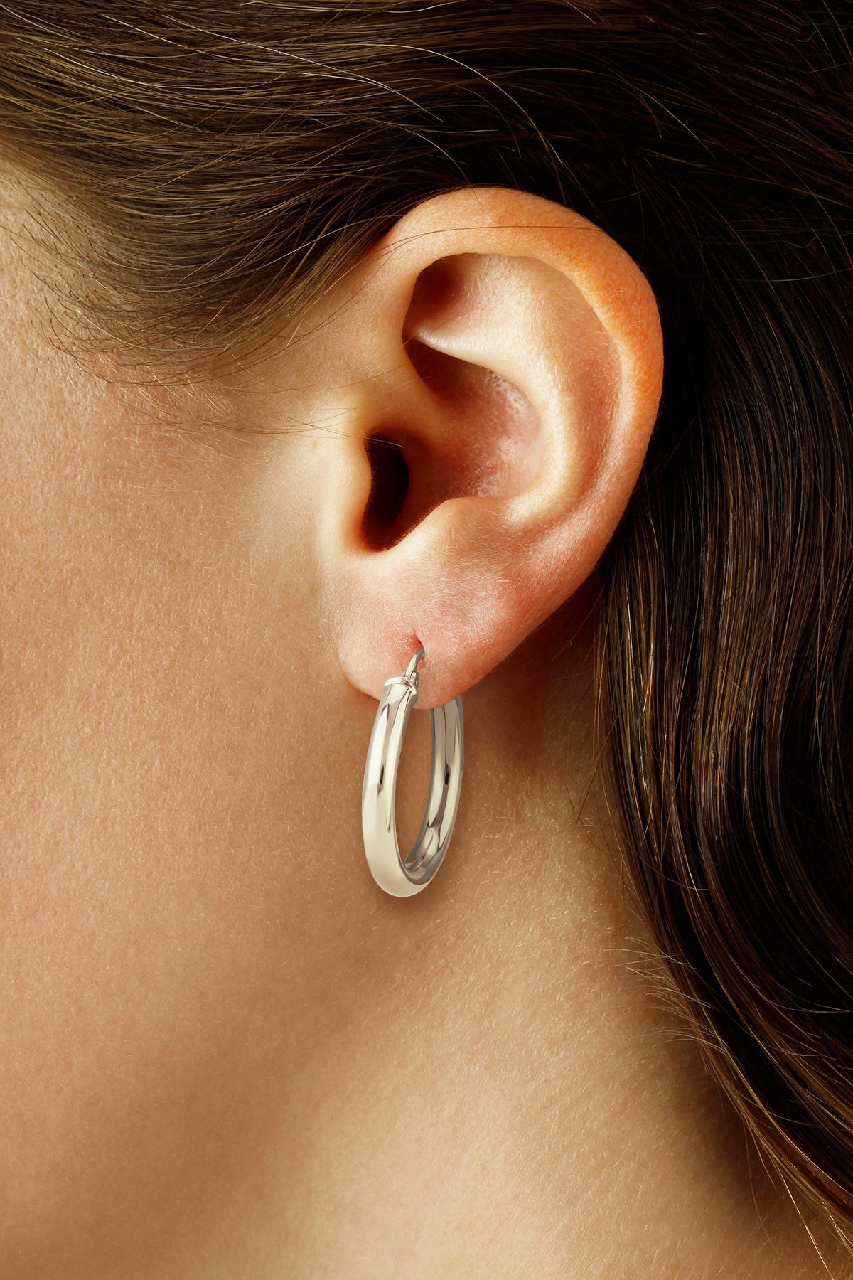 Sterling Silver 3x20mm Square Tube Hoop Earrings by Carla & Nancy B.