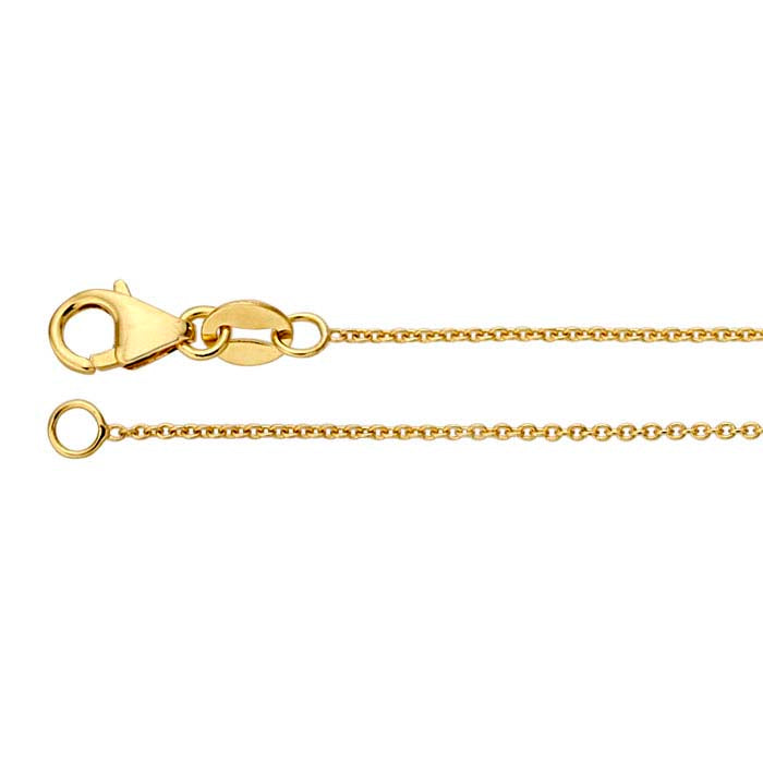 14K Yellow Gold 0.85mm Round Cable Chain