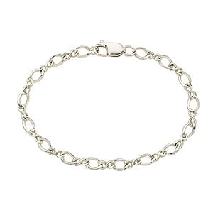 Sterling Silver Figure Eight Chain Bracelet 7.5 inch by Carla & Nancy B.