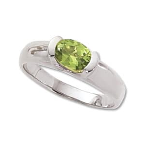 Sterling Silver 7x5mm Oval Peridot Ring by Carla & Nancy B.