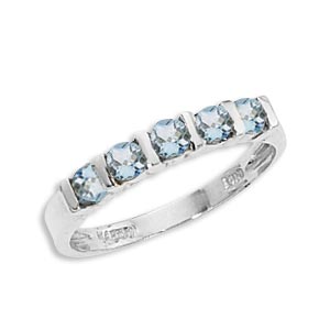 Sterling Silver Aquamarine Band by Carla & Nancy B.