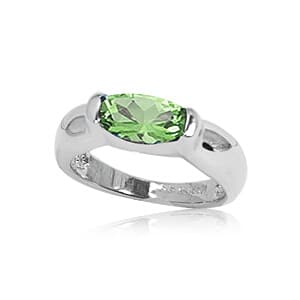 Sterling Silver Oval Peridot Ring by Carla & Nancy B.