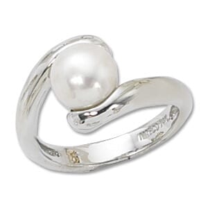 Sterling Silver 8mm Cultured Pearl Ring by Carla & Nancy B.