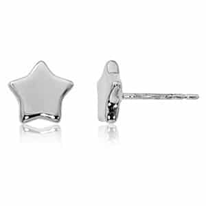 Sterling Silver Flat Star Stud Earrings by Carla & Nancy B.