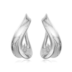 Sterling Silver Tapered Side Twist Earrings by Carla & Nancy B.