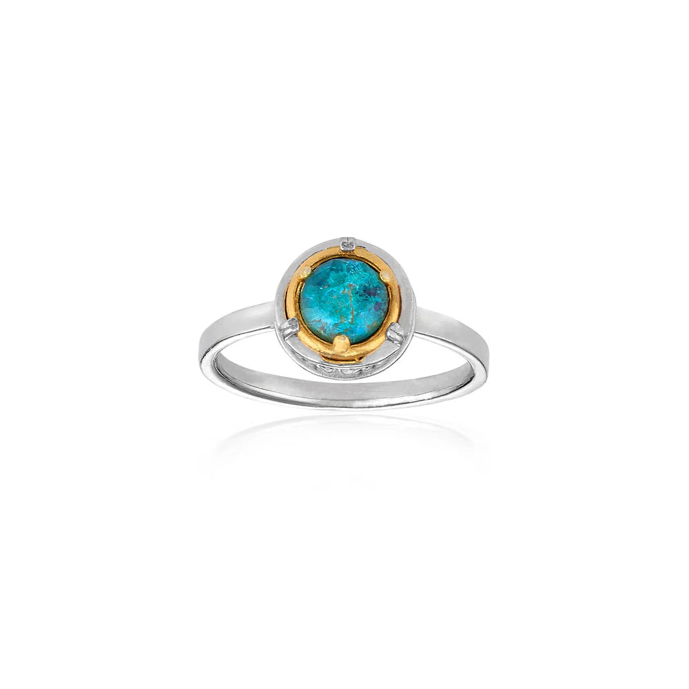 Sterling Petite Chrysocolla Doublet Ring