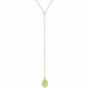 14K Yellow Gold Peridot Drop Y-Necklace by Carla & Nancy B.