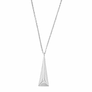 Sterling Silver Long Pyramid Drop Necklace 30 Inch by Carla & Nancy B.