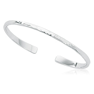 Sterling Silver Hammered Band Cuff Bracelet by Carla & Nancy B.