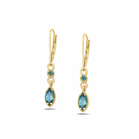 Paraiba Topaz Dangle Earrings