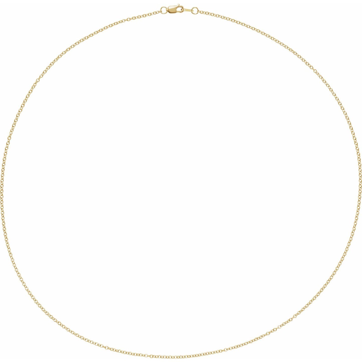 14K Yellow Gold 1.5mm Cable Chain 16 inches