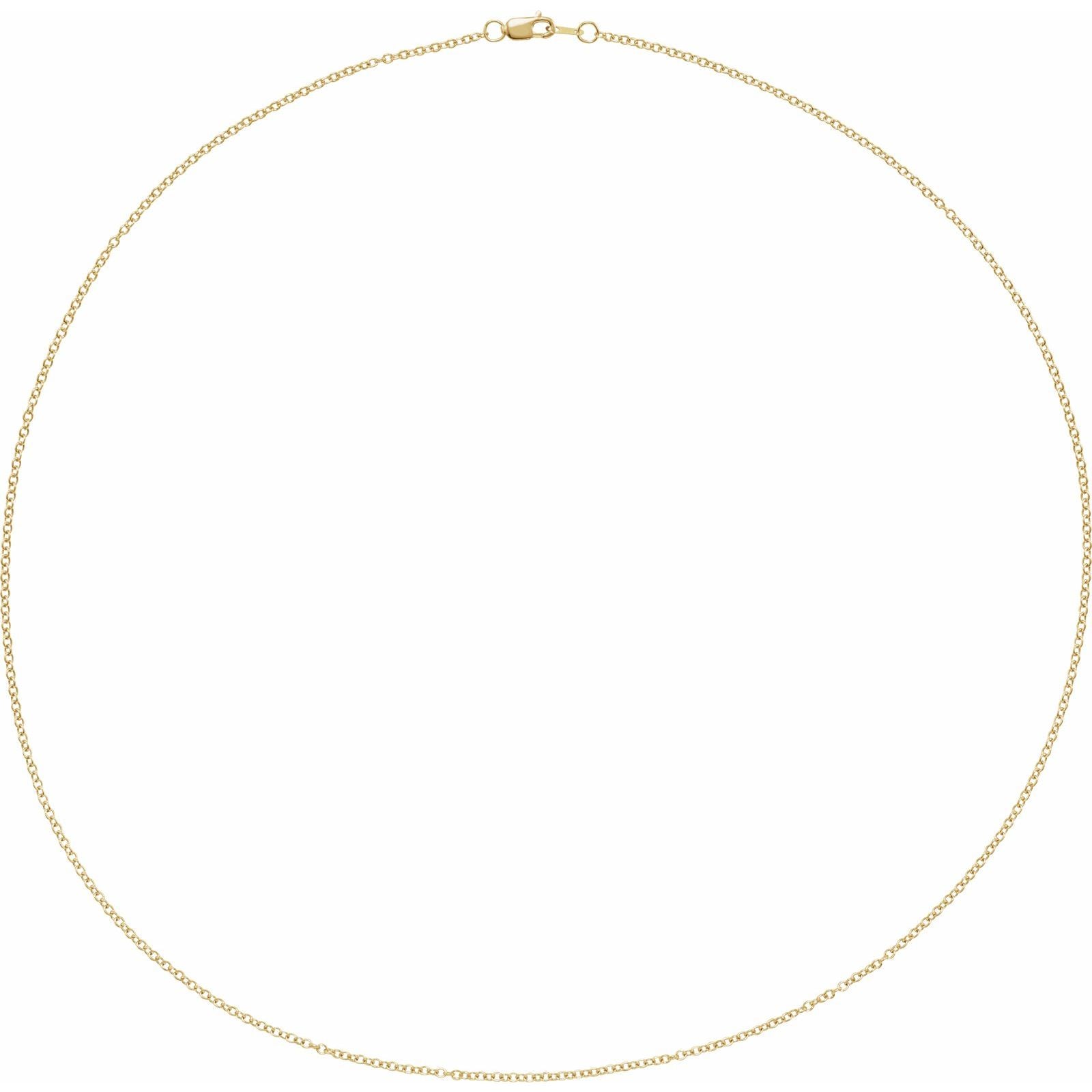 14K Yellow Gold 1.5mm Cable Chain 16 inches