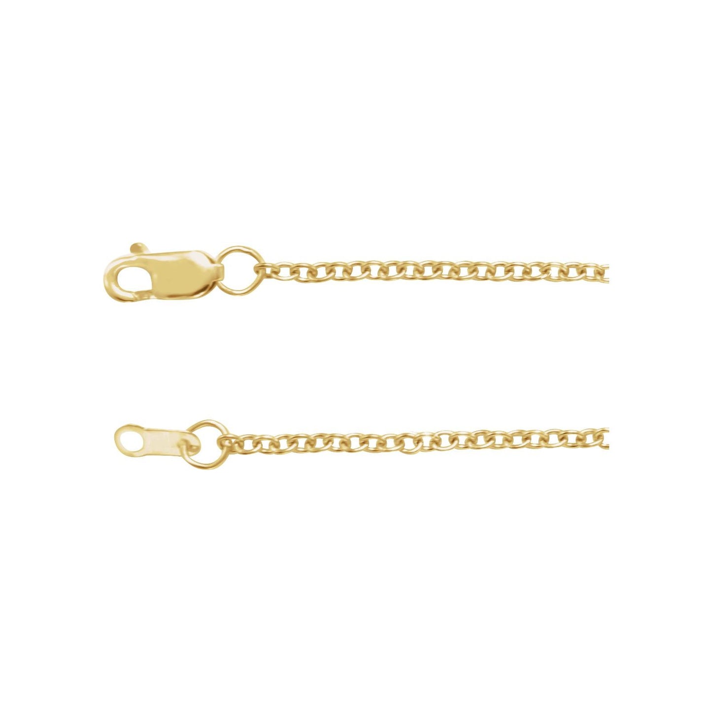14K Yellow Gold 1.5mm Cable Chain 16 inches